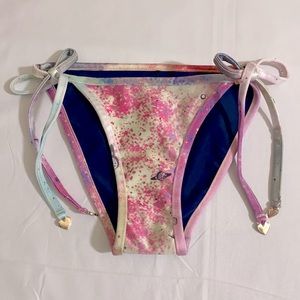 NWOT WILDFOX Side-Tie w Space Saucer Print Bikini Bottom Size XS